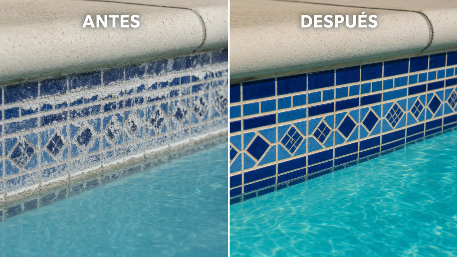 Antes y después: línea de flotación con cal vs limpia con WaterSafe60