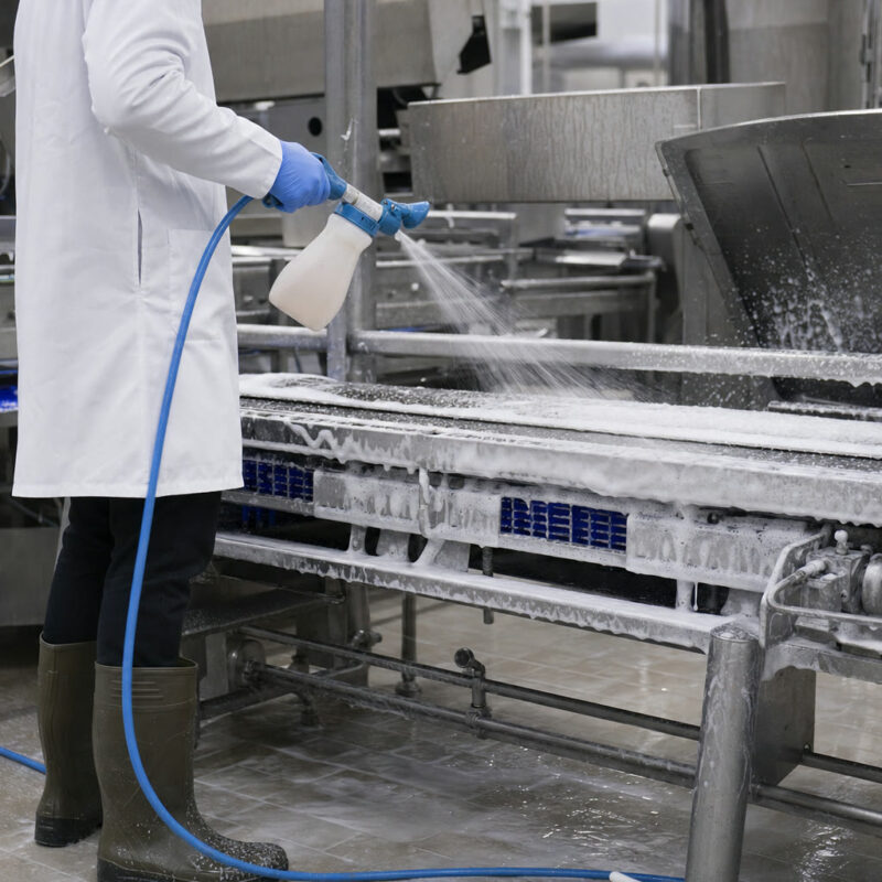 Limpieza de equipos industriales alimentarios en acero inoxidable