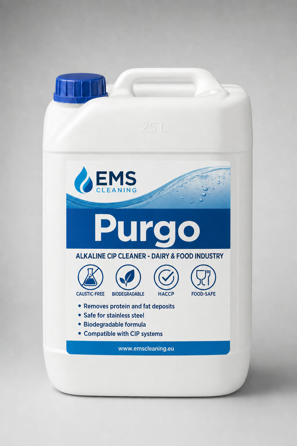Bidón de 25L de Purgo limpiador CIP biodegradable EMS Cleaning