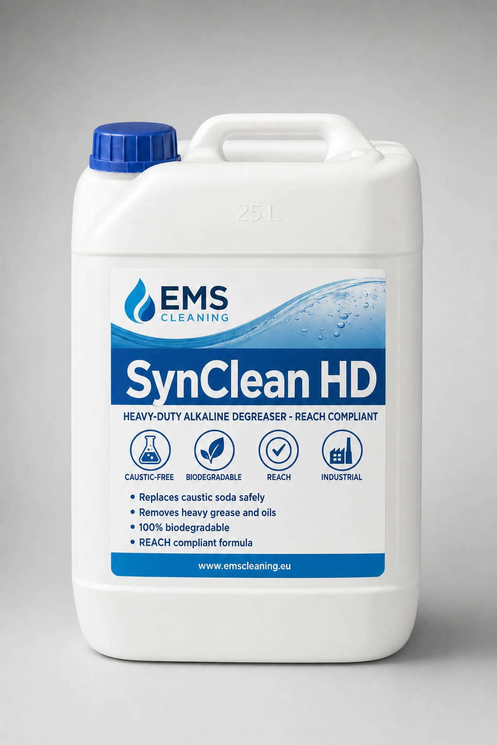 Bidón de 25L de SynClean HD desengrasante alcalino biodegradable EMS Cleaning